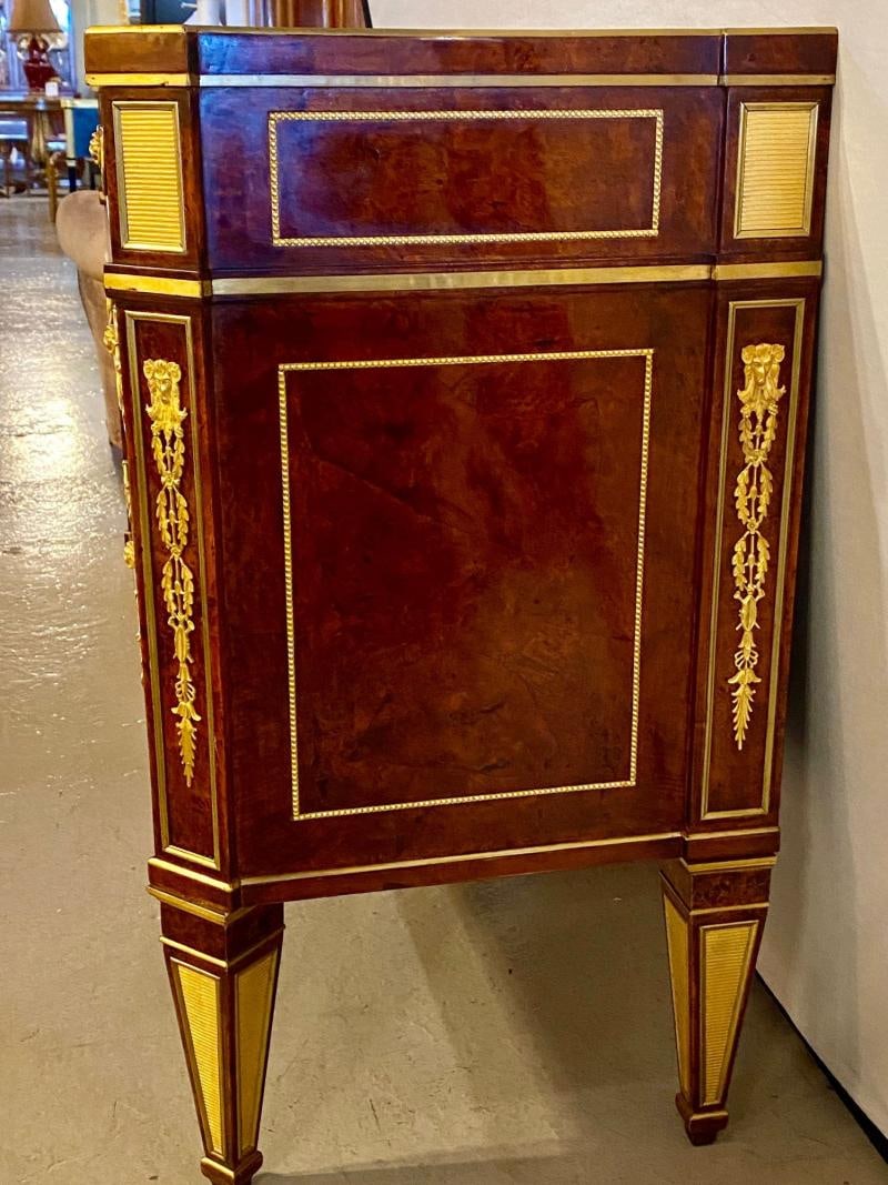 Pair of Hollywood Regency Jansen Style Chests or Commodes Tortoise Shell Finish - 8