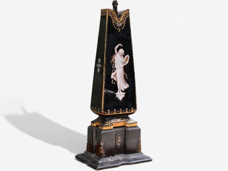 Hollywood Regency, Opaline, Bronze, Painted Table Lamps, France, 1920s - 4