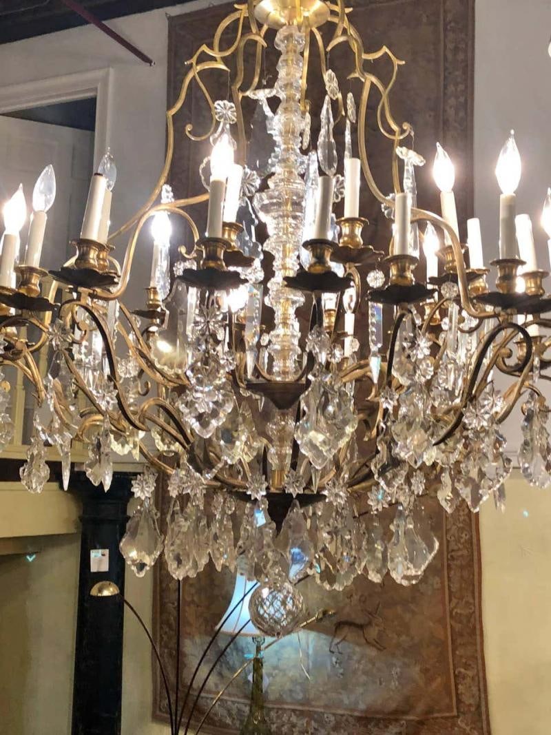 Bronze and Crystal Palatial Thirty-Light Chandelier - 12