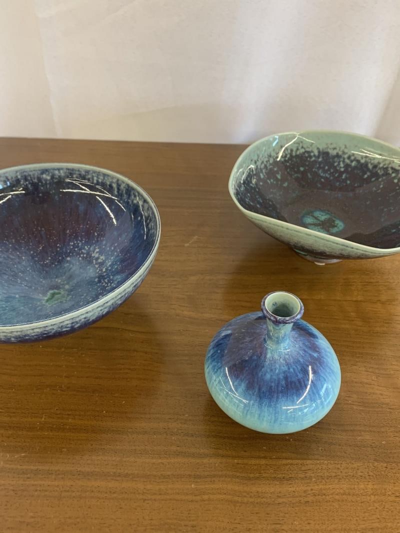 Swedish Mid Century Modern Studio Stoneware by Berndt Friberg, Vase, Bowl - 6
