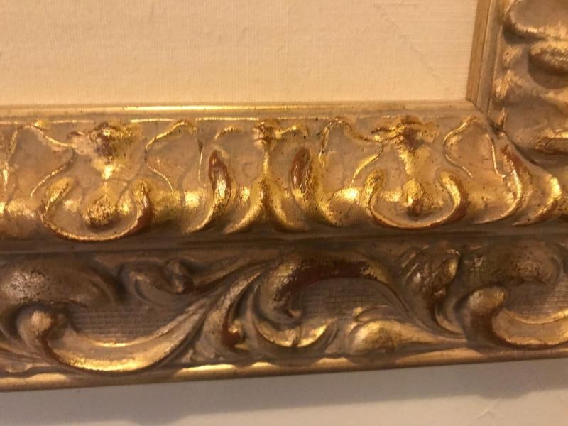 Impressionist Decorative Oil on Canvas in a Fine Gilt Frame Signed - 12