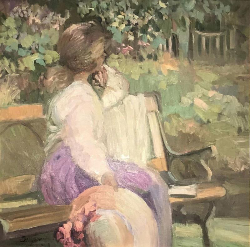 Impressionist Decorative Oil on Canvas in a Fine Gilt Frame Signed: Title: Impressionist Decorative Oil on Canvas in a Fine Gilt Frame Signed Description: Description 1: Impressionist decorative oil on canvas in a fine gilt frame. The finely matted and wonderfully