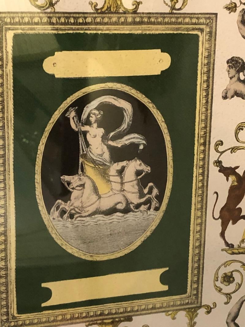 Pair of Italian Engravings Signed Gio Ma Calsini in Gilt Frames - 5