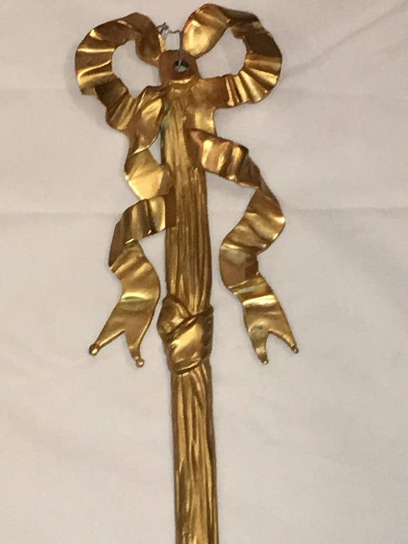Louis XVI Style Harp / Lyre Back Bronze Wall Sconce. Set of Six - 6