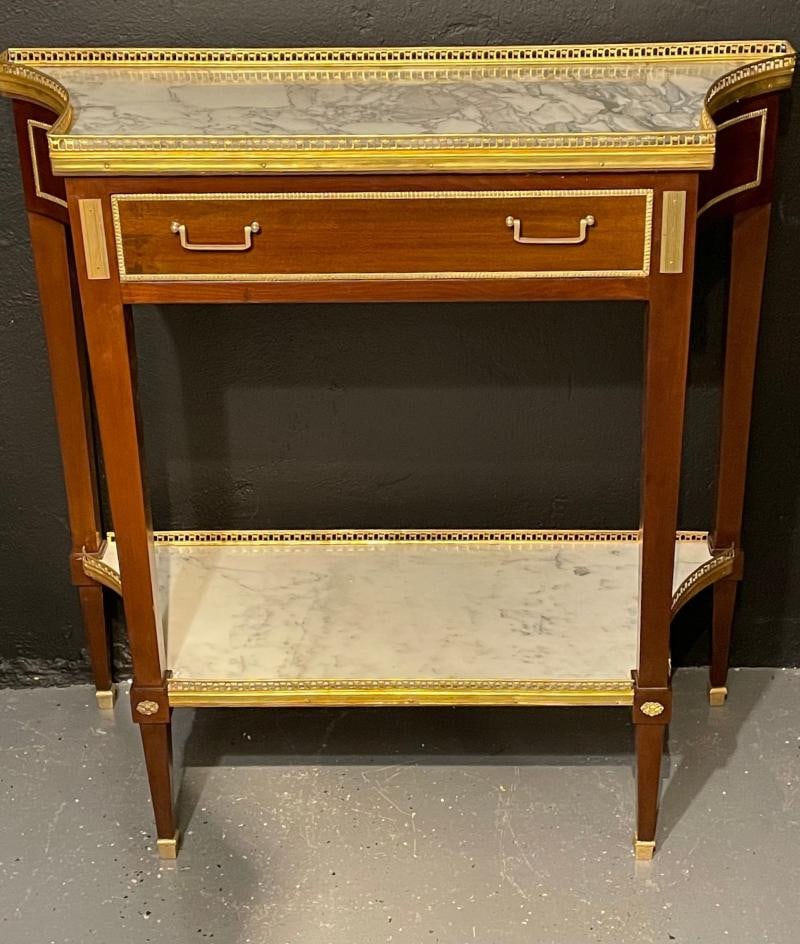 Pair of Russian Neoclassical Console Tables, Sofa Tables or Bedside Stands - 4