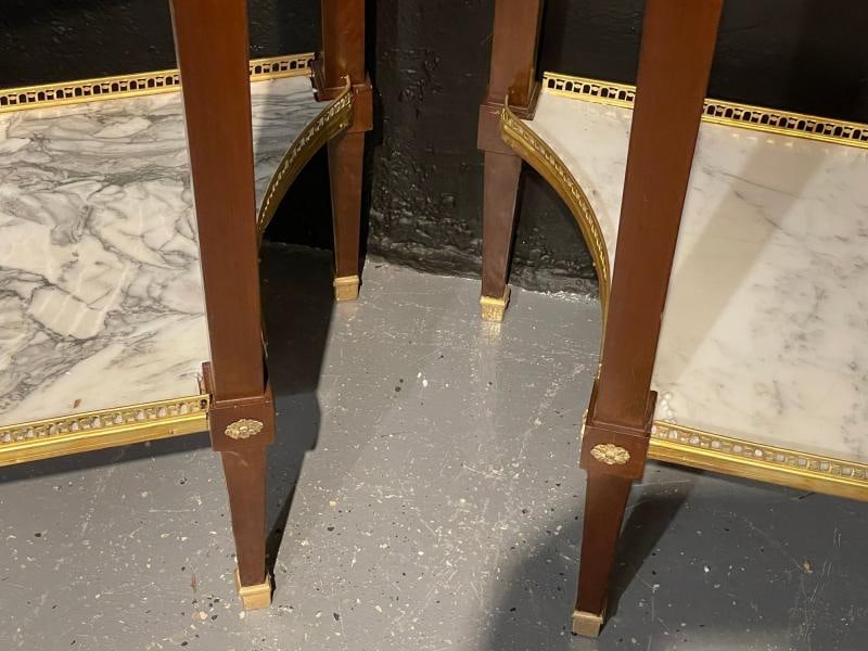 Pair of Russian Neoclassical Console Tables, Sofa Tables or Bedside Stands - 9
