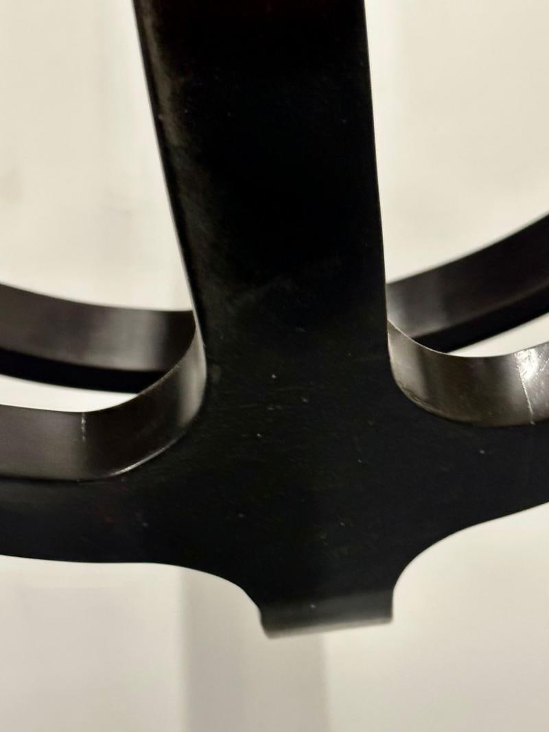Modern Ebony Circular Chandelier / Lighting Pendant, Contemporary - 10