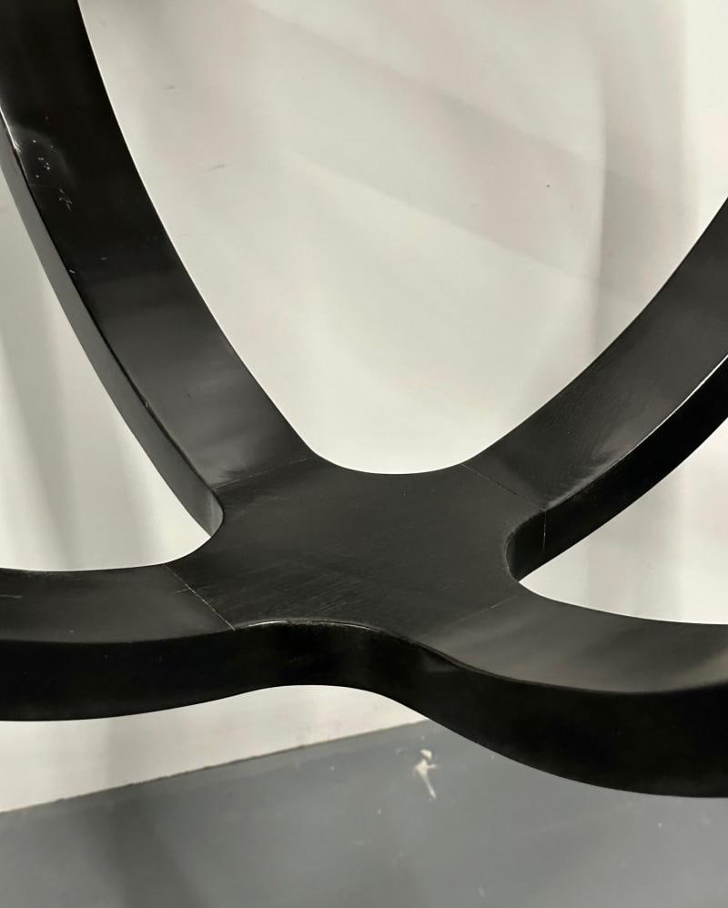 Modern Ebony Circular Chandelier / Lighting Pendant, Contemporary - 11