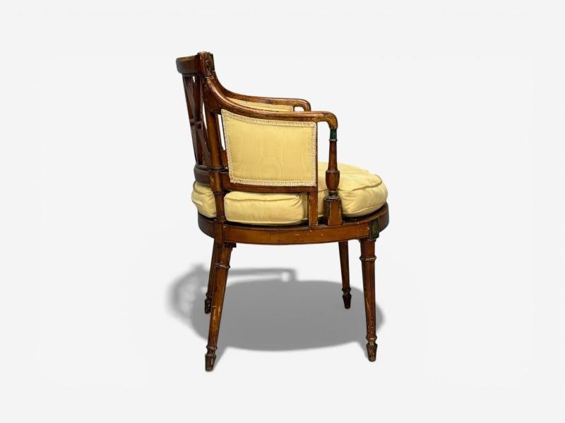 Adams Style, Chair and Ottoman, Painted Wood, Fabric, USA, 1930s - 9