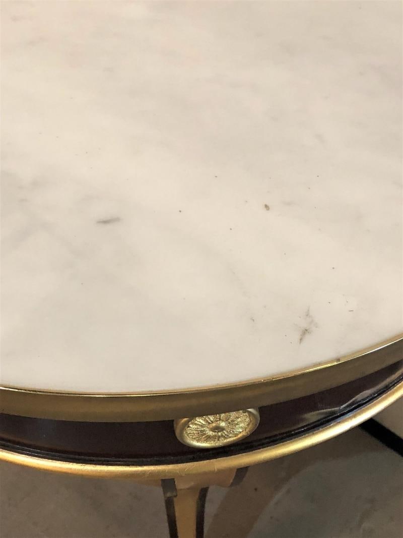 Jansen Style Claw Foot and Bronze Mounted Marble-Top Circular End Side Table - 3