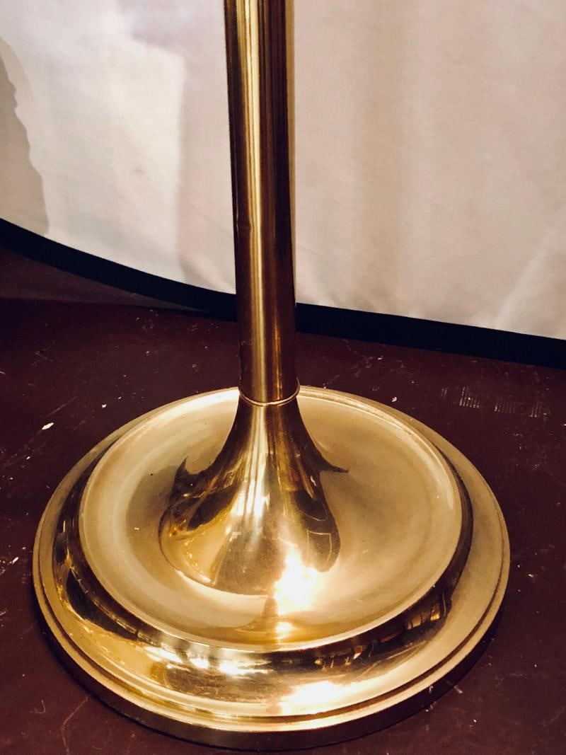 Brass Hollywood Regency Tommi Parzinger Style Trumpet Form Floor Lamp - 5