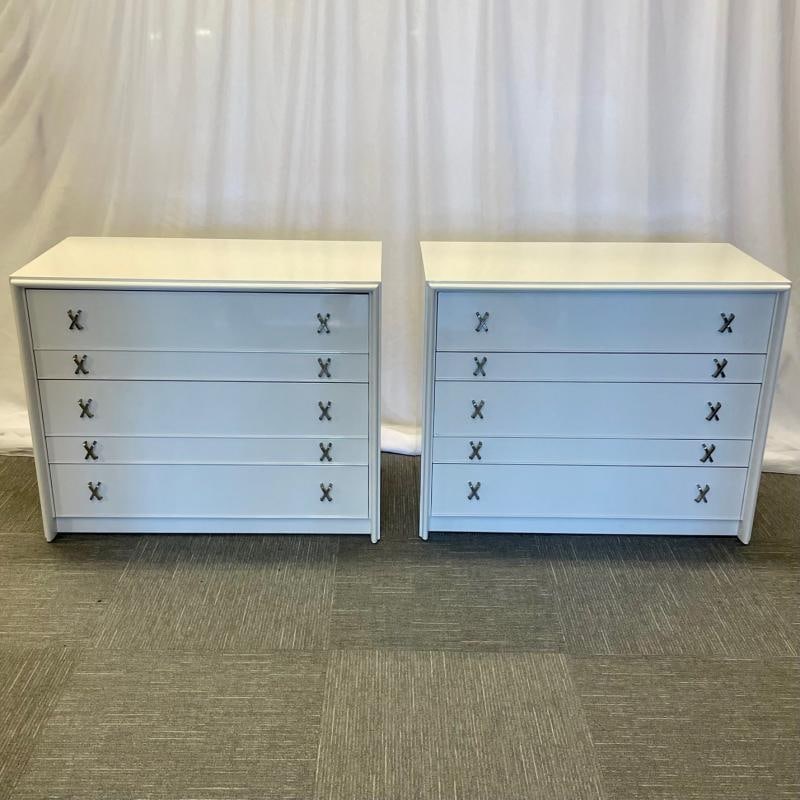 Pair Mid-Century Modern Dresser / Nightstands, Lacquer, Paul Frankl, John Stuart - 2