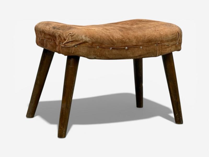 Madsen and Schubell, Ottoman, Beech, Suede, Sweden, 1940s - 3