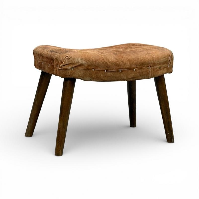 Madsen and Schubell, Ottoman, Beech, Suede, Sweden, 1940s - 8