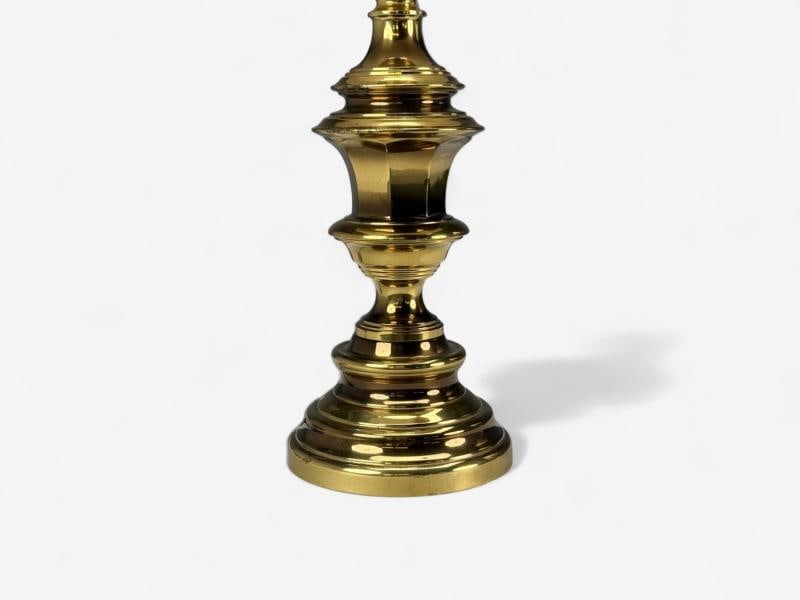 Hollywood Regency, Brass, Fabric, Table Lamps, USA, 1970s - 9