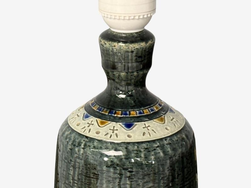 Yngve Blixt, Swedish Modern, Green Stoneware, Table Lamp, Sweden, 1960s - 5
