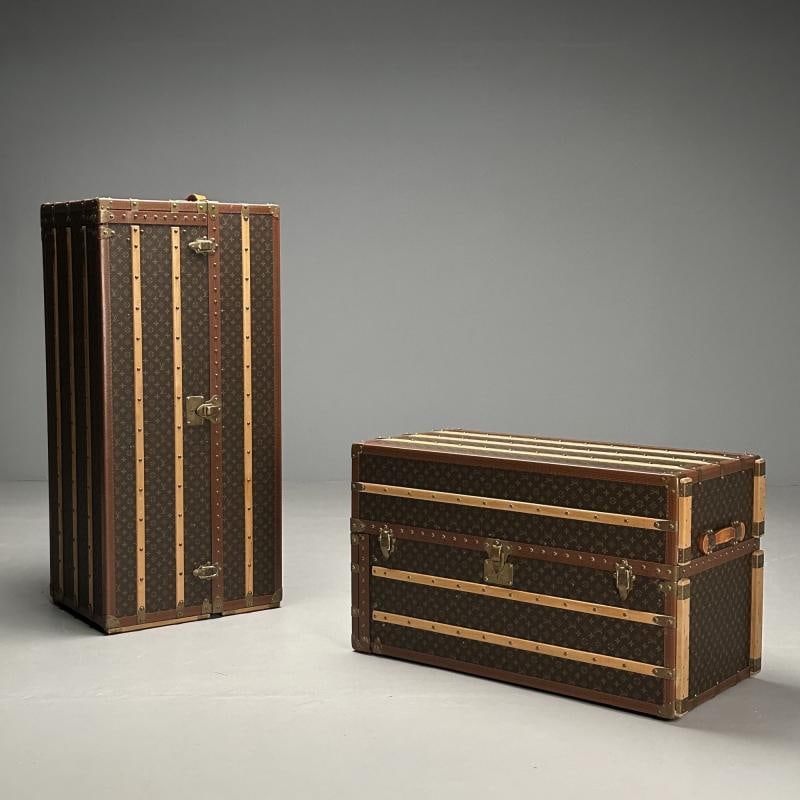 Louis Vuitton, Steamer Trunk, Monogram Canvas, Leather, Special Order - 12