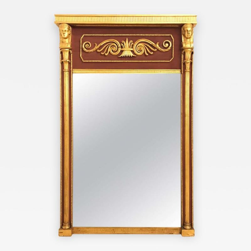 Russian Neoclassical Style Parcel Paint and Gilt Decorated Mirror (1 of 10)