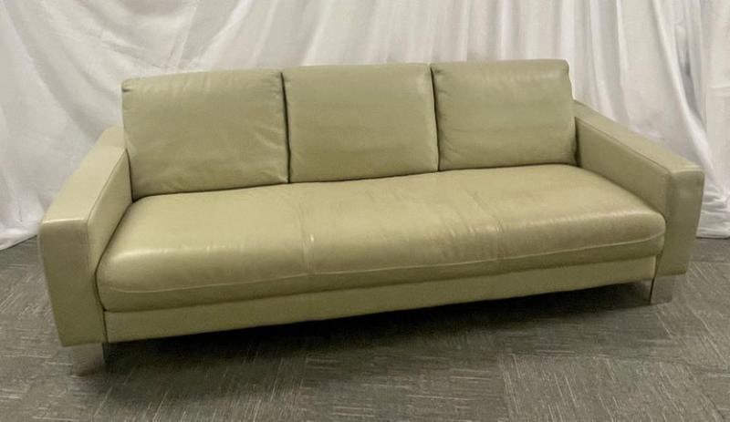 Mid-Century Modern Italian Leather Sofa and Chair by Nicoletti, Italy, 1970s - 11