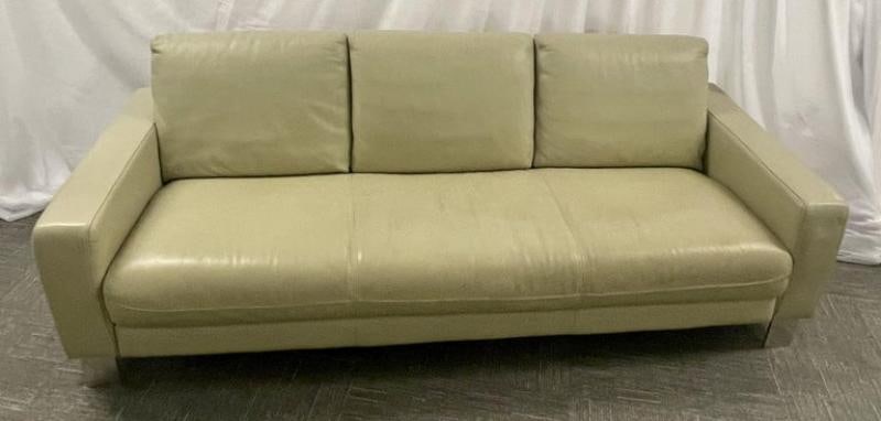 Mid-Century Modern Italian Leather Sofa and Chair by Nicoletti, Italy, 1970s - 12