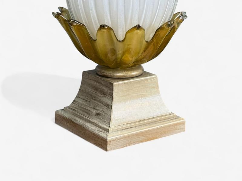 Italian Modern, Murano Glass, Wood, Large Table Lamps, Italy, 1940s - 11