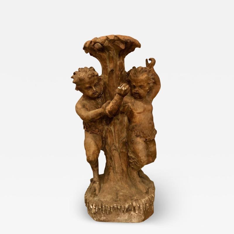 Late 18th or Early 19th Century Terracotta Putti Figural Fountain / Planter Base (1 of 12)