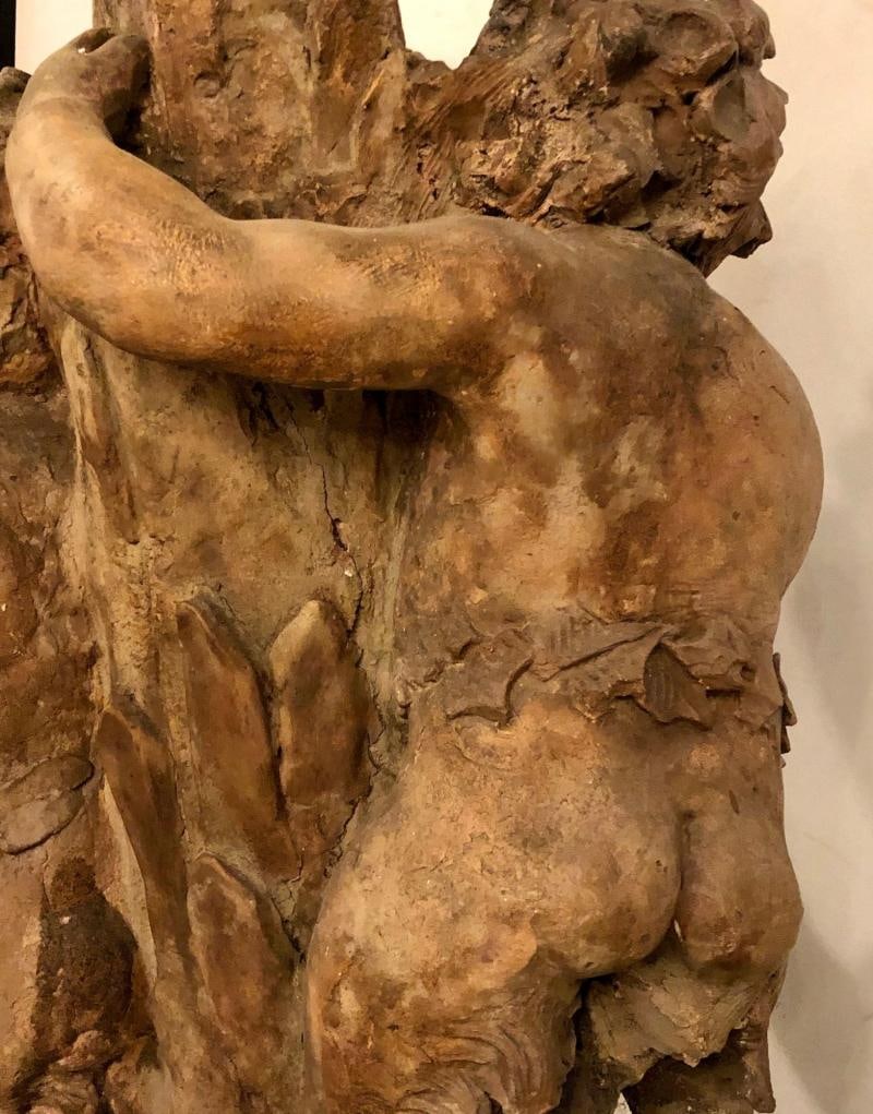 Late 18th or Early 19th Century Terracotta Putti Figural Fountain / Planter Base - 5