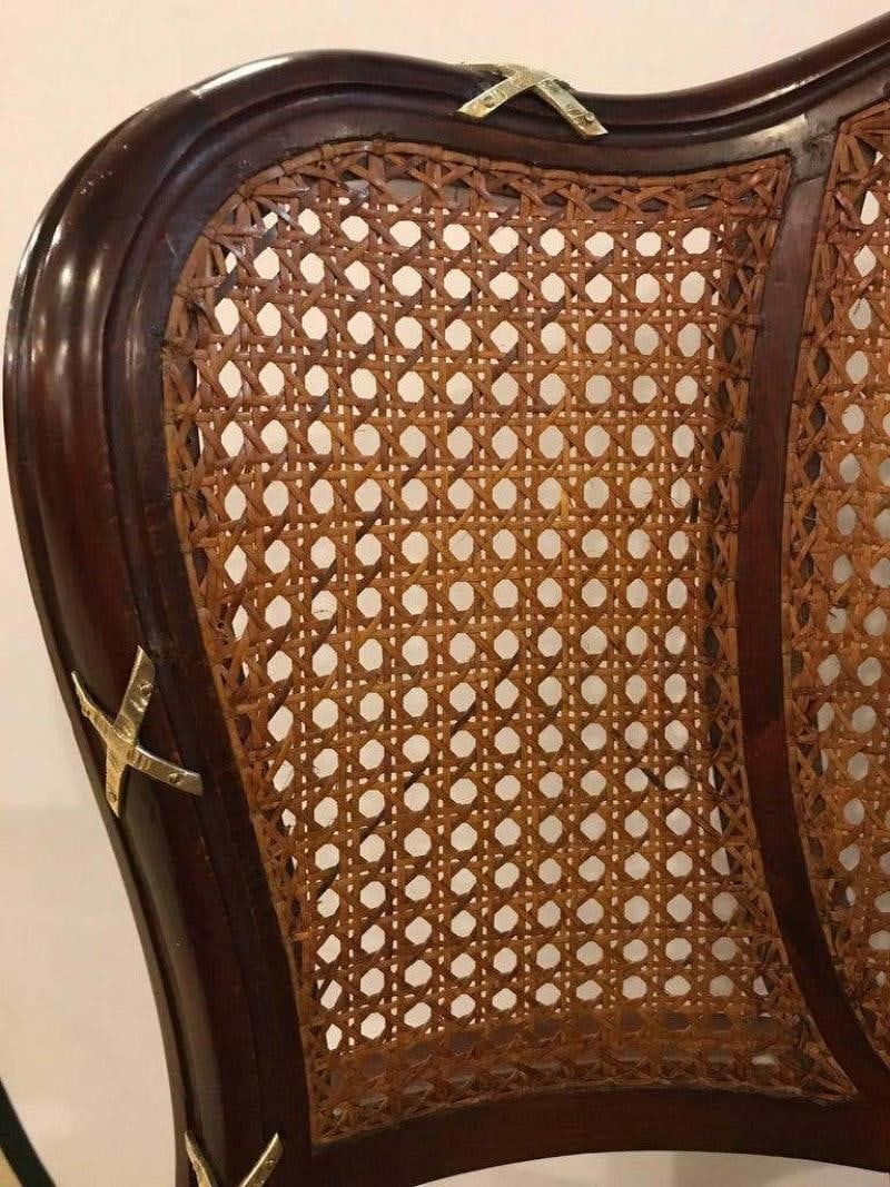 Pair of Fine Bronze-Mounted Louis XVI Style Dining Chairs Manner of Jansen - 6