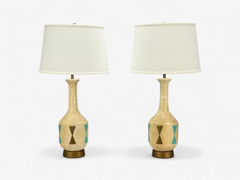 American Modern, Chalkware, Metal, Table Lamps, USA, 1950s - 2