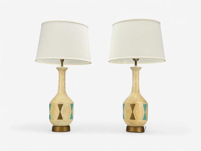 American Modern, Chalkware, Metal, Table Lamps, USA, 1950s - 3