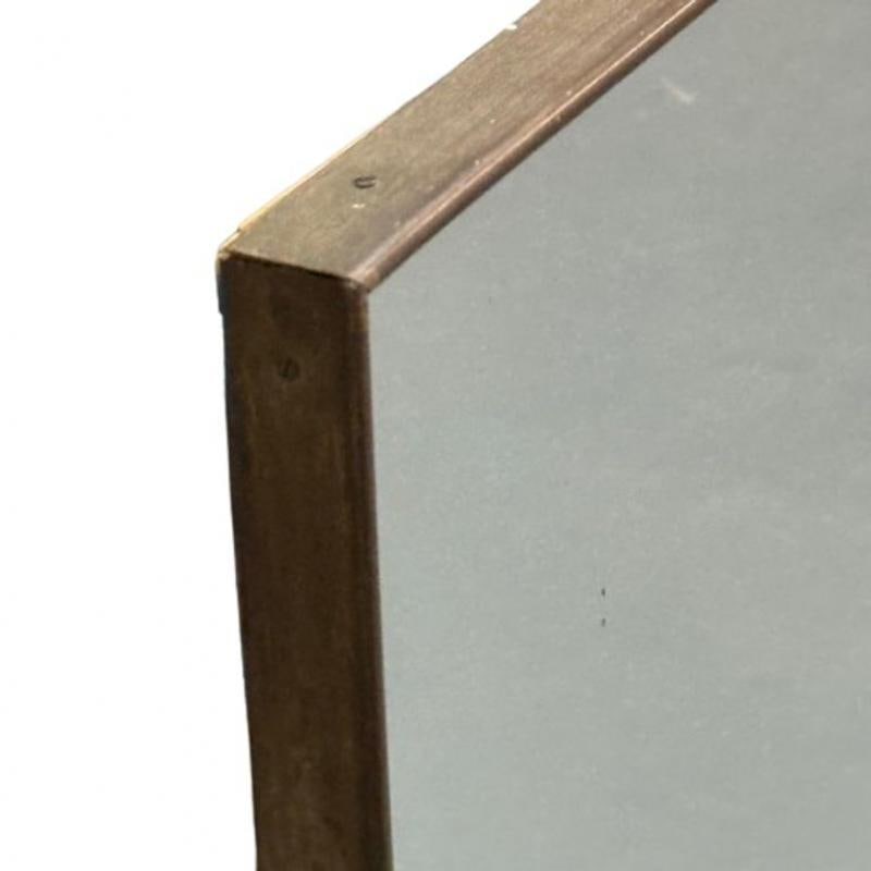 Gio Ponti Attr, Italian Mid-Century Modern, Monumental Wall Mirror, Brass, 1950s - 8