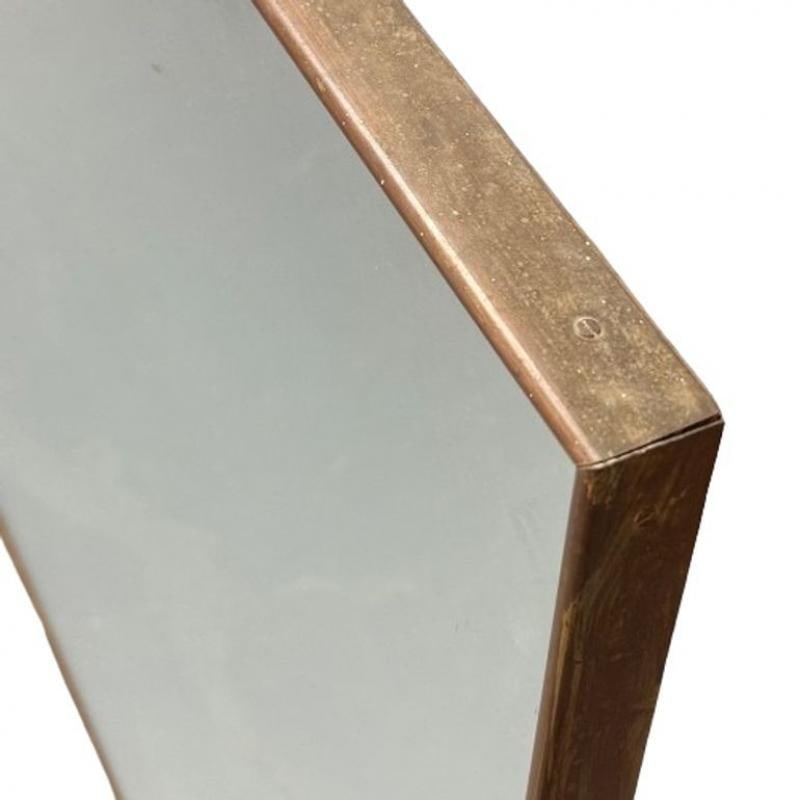 Gio Ponti Attr, Italian Mid-Century Modern, Monumental Wall Mirror, Brass, 1950s - 9