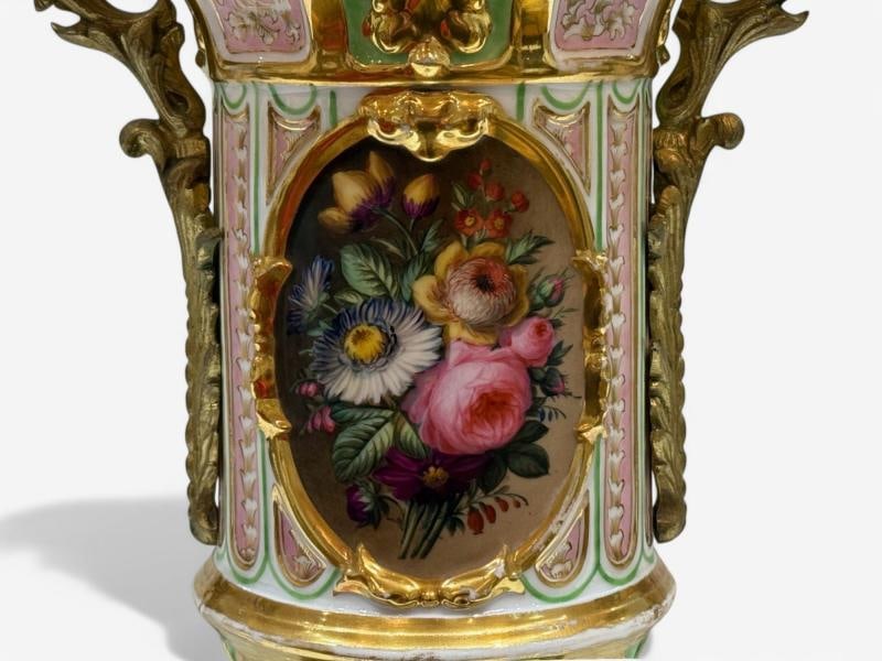 French Design, Gilt Bronze, Porcelain, Ornate Table Lamp, France, 19th C. - 7