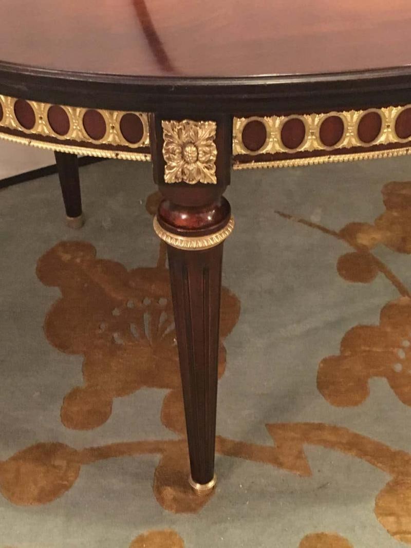 Louis XVI Style Bronze-Mounted Dining Room Table, in the Manner of Jansen - 11