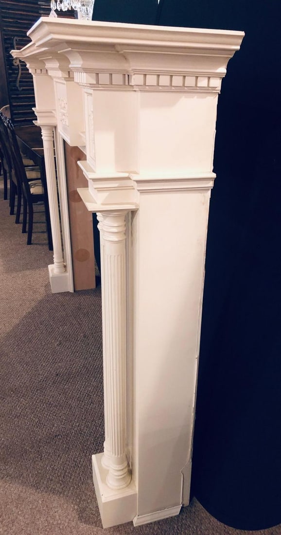Monumental Hand Carved Neoclassical Fire Place Surrounds - 5