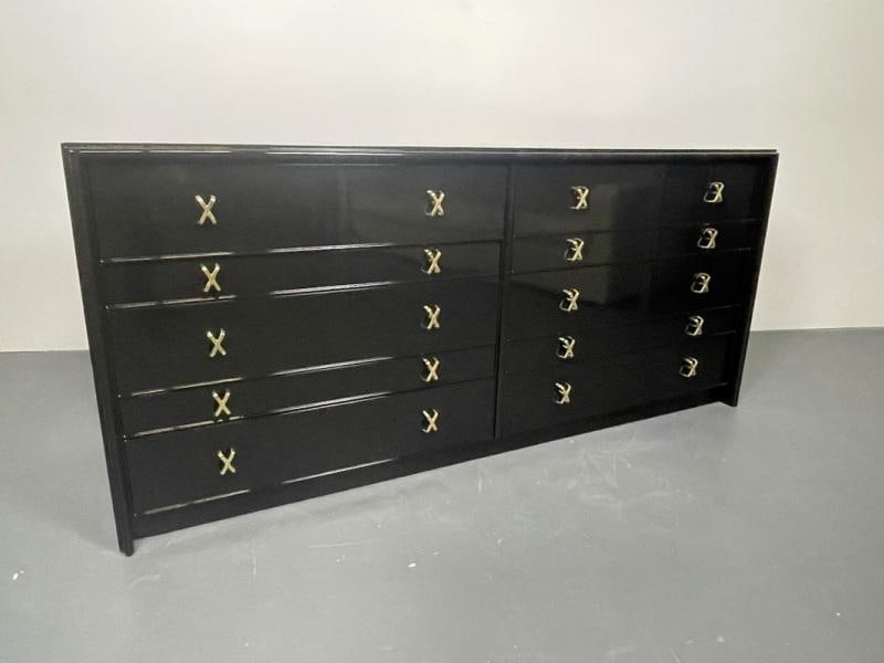 Paul Frankl Mid Century Modern John Stuart Bedroom Set, Ebony Lacquer Refinished - 5