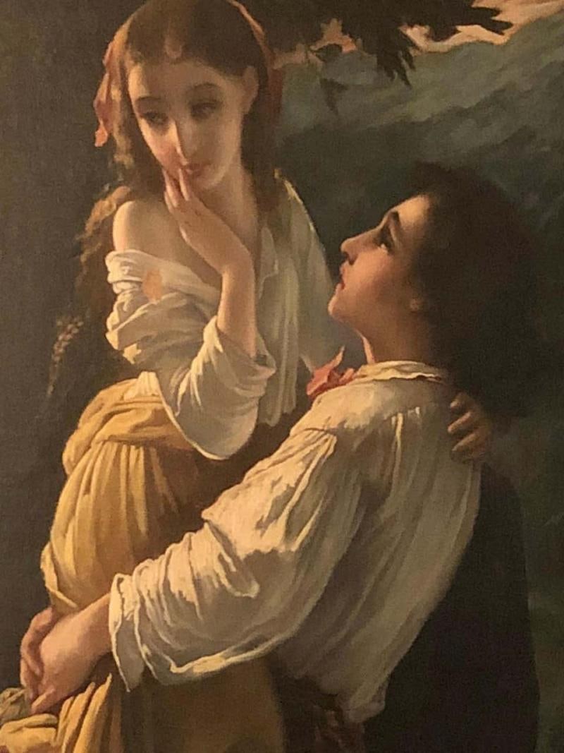 Monumental Oil on Canvas the Old Masters Style of a Maiden to Be Deflowered - 11