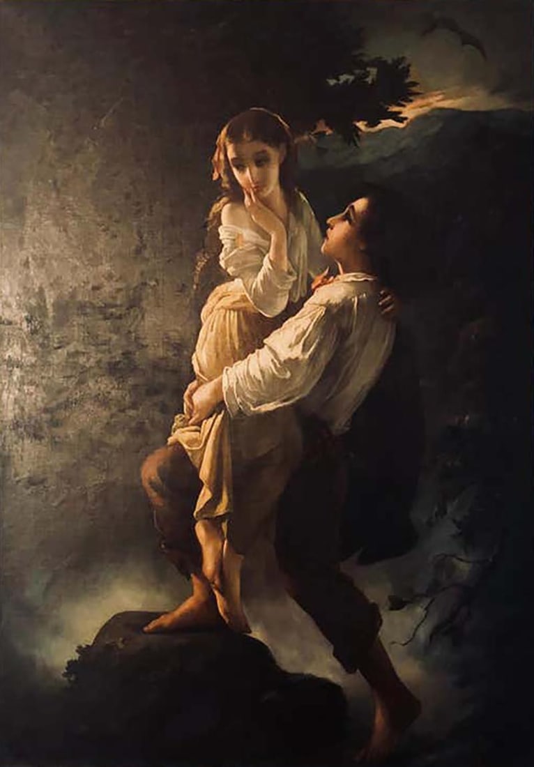 Monumental Oil on Canvas the Old Masters Style of a Maiden to Be Deflowered - 2