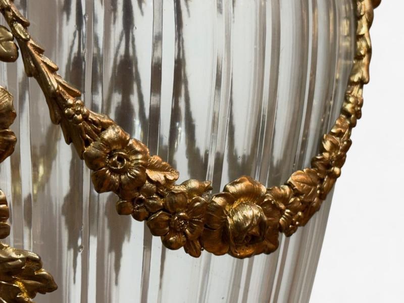 Louis XVI Style, Crystal, Bronze, Monumental Lidded Urns, Italy, 20th c. - 10