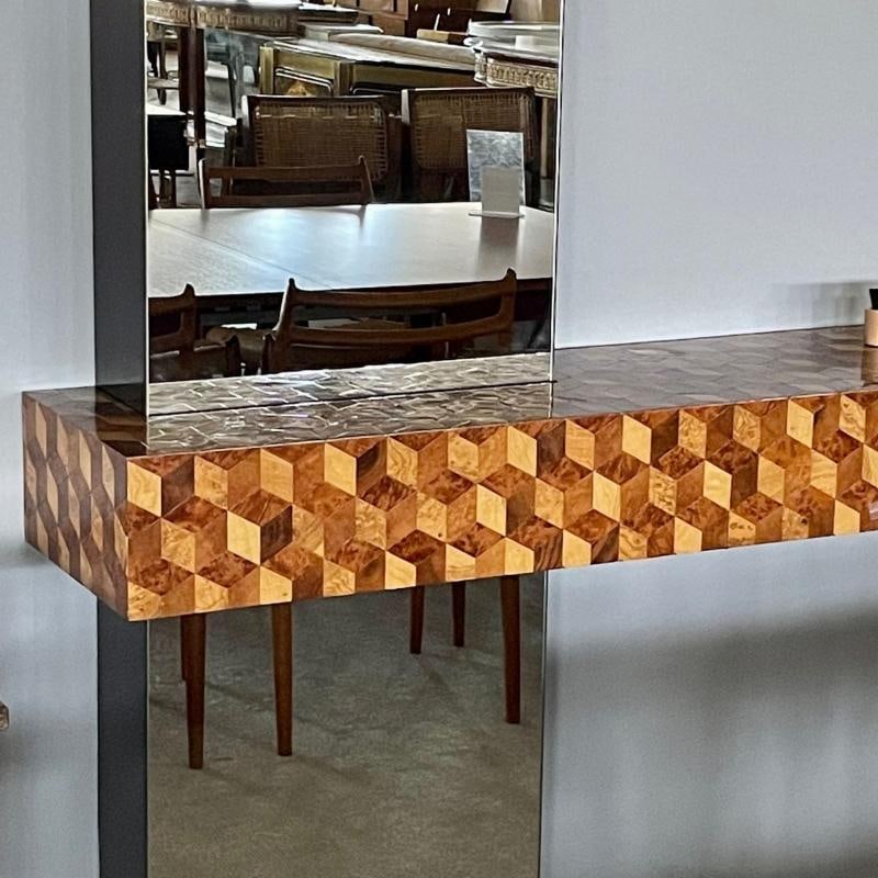 Paul Evans Console with Mirror, Mid Century Modern, 1978, Hollywood Regency - 7
