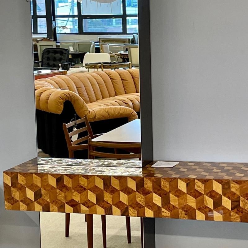 Paul Evans Console with Mirror, Mid Century Modern, 1978, Hollywood Regency - 9