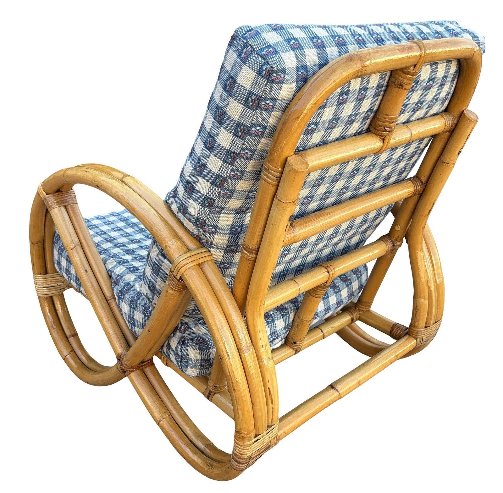 Restored Mid-century Double Strand Full Round Rattan Lounge Chair - 2
