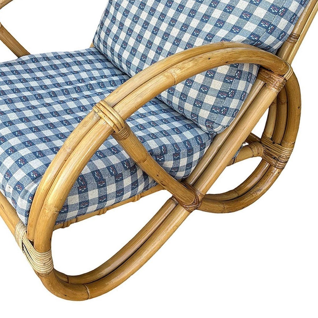 Restored Mid-century Double Strand Full Round Rattan Lounge Chair - 5