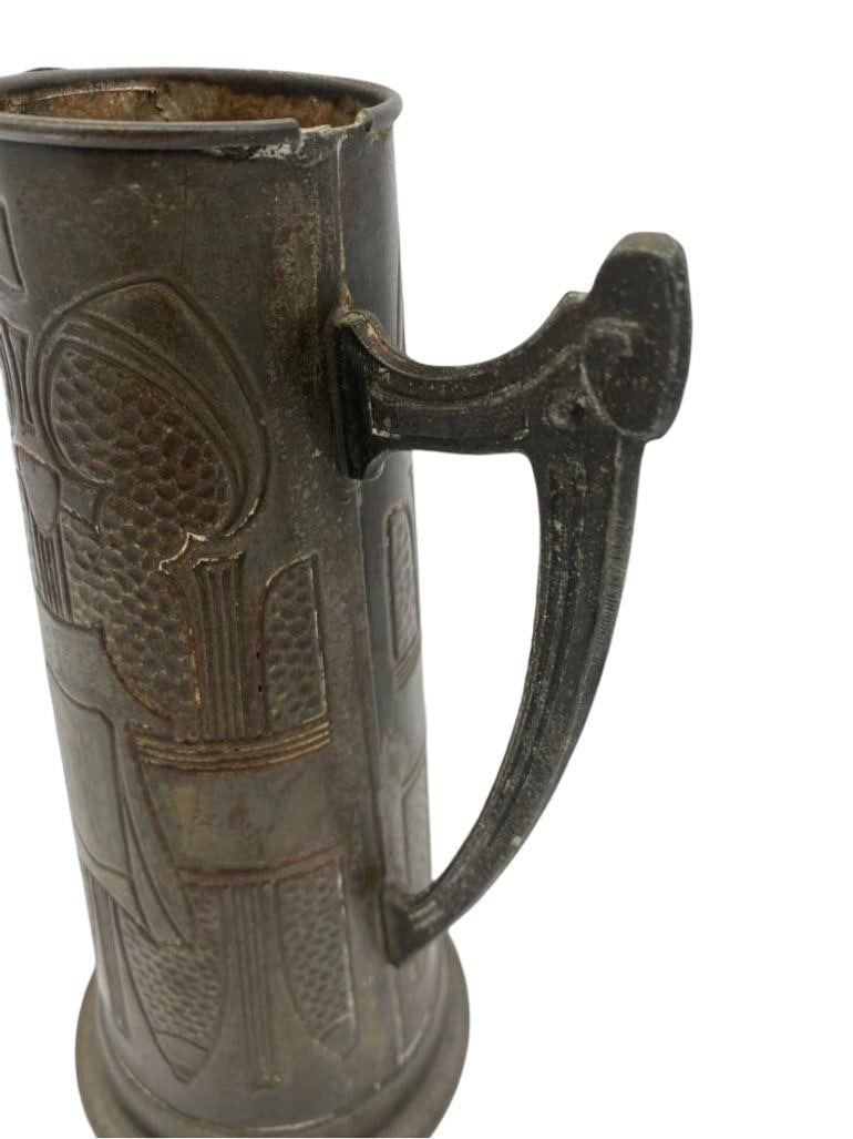 Late Victorian Austrian Bronze Art Nouveau Pitcher - 5