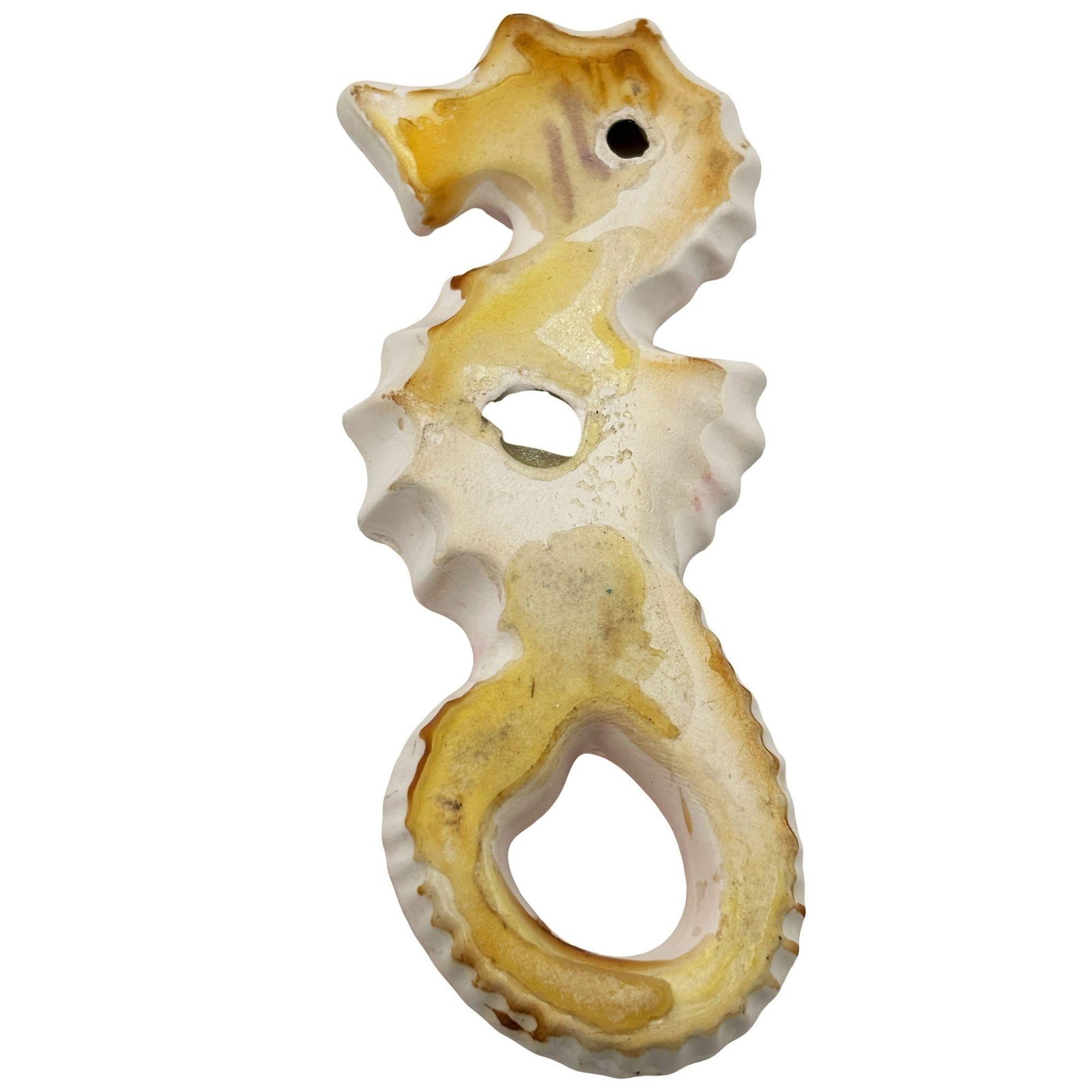 MCM Ceramic Angel Fish & Seahorse 3 Piece Wall Sculpture Set by Freeman Mcfarlin - 5