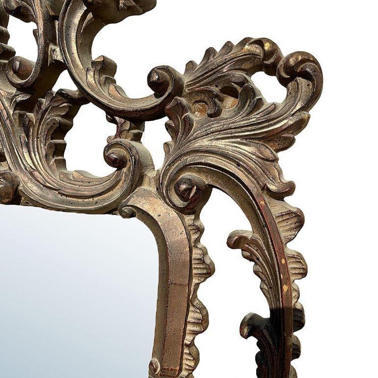 Antique Venetian Baroque Framed Wall Mirror 5' Tall - 2