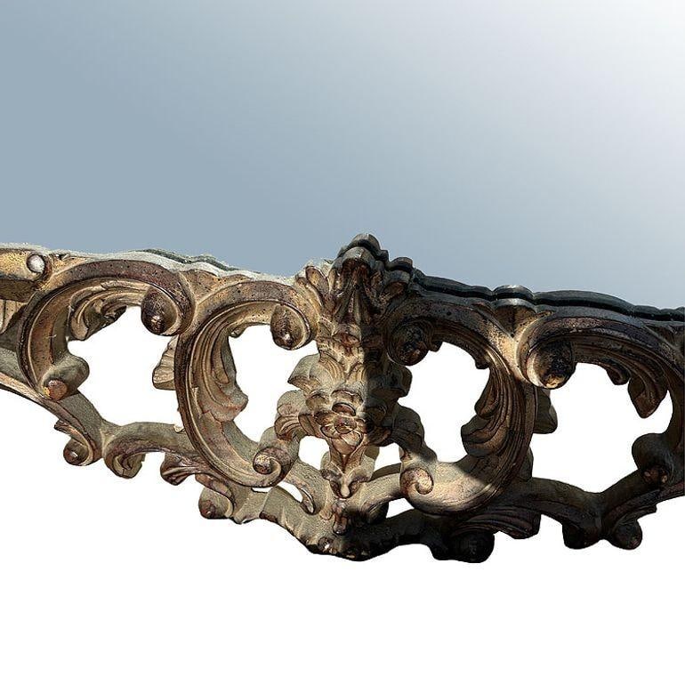 Antique Venetian Baroque Framed Wall Mirror 5' Tall - 4