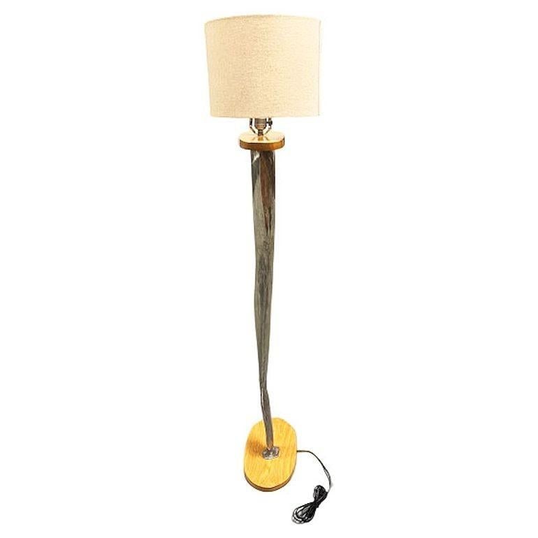 Postmodern Brushed Steel Female Leg Marilyn Monroe Floor Lamp w/ Shade 1990 - 2