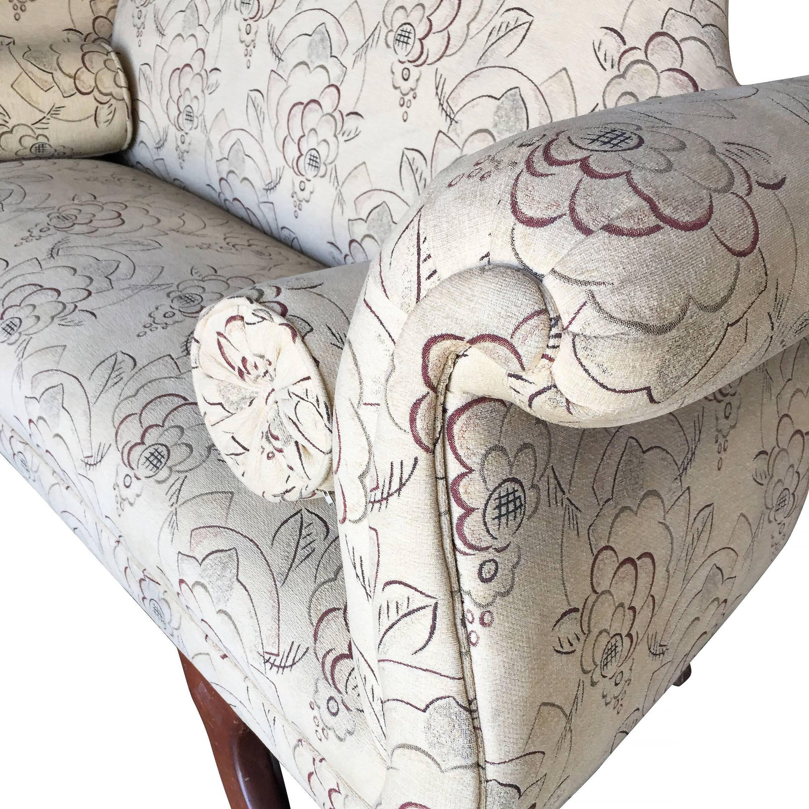 Duncan Phyfe Style Love Seat Settee with Scrolling Arms - 3