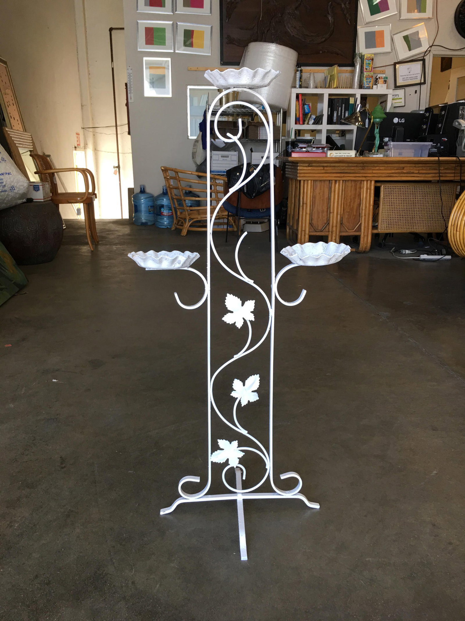 Three-Tier Outdoor/Patio Plant Stand with Scrolling Pattern - 3